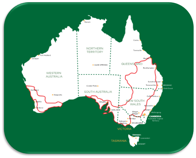 Les cartes des récoltes en Australie PVT/WHV 2024